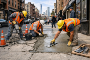 Sidewalk repair in Brooklyn, ensuring safety and compliance